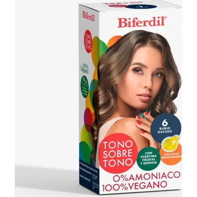 Kit de Coloración Capilar Biferdil Tono 6