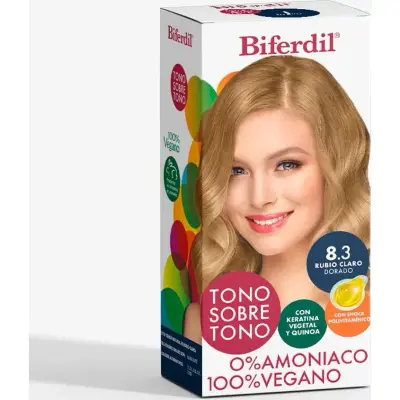 Kit de Coloración Capilar Biferdil Color Tono 8.3