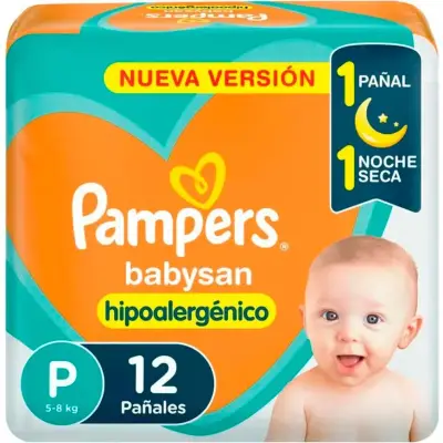 Pañales Pampers Baby-San Pequeño x 12