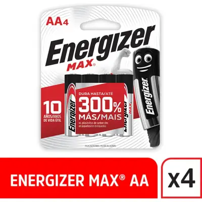 ENERGIZER MAX E91 BP4 AA  X 4
