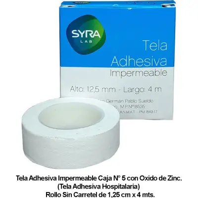 Tela Adhesiva Syra N°5 1,25 cm x 4 m