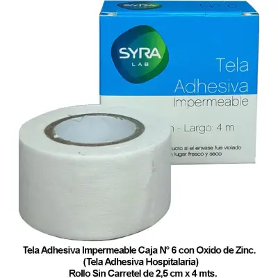 Tela Adhesiva Syra Impermeable N°6 2,5 cm x 4 m Blíster