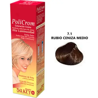Tintura Capilar Silkey Policrom Tono 7.1 47 g