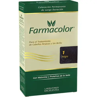Kit de Coloración Capilar Farmacolor Tono 1 Negro