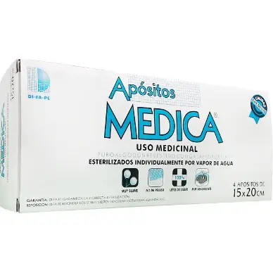 Apósitos Estériles Medica 15 x 20 cm x 4 Unidades