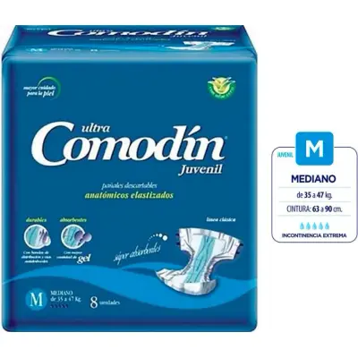 Pañal Anatómico Juvenil Comodín Talle Mediano x 8