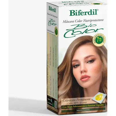 Tintura Capilar Biferdil Biocolor Tono 7.73 Rubio Chocolate Dorado