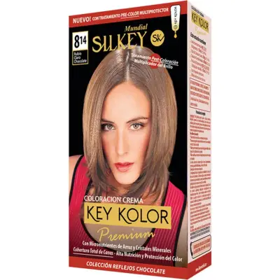 Tintura Capilar Silkey Key Color Premium Tono 8.14