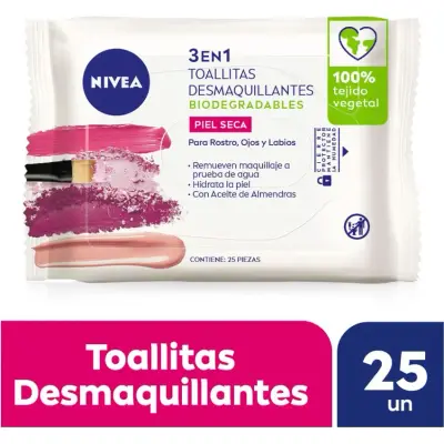 Toallitas Desmaquillantes Nivea Suave x25