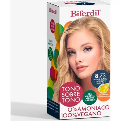 Kit de Coloración Capilar Biferdil Color Tono 8.73