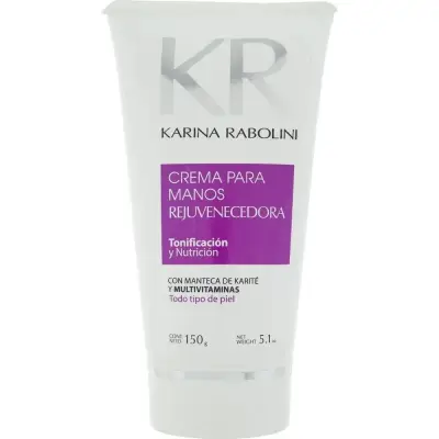 Crema de Manos y Uñas Rejuvenecedora Karina Rabolini Estética Francesa 150 g