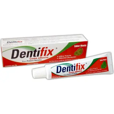 Crema Adhesiva para Prótesis Dental Dentifix Extra Fuerte Menta 40 g