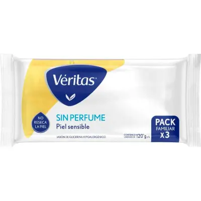 Jabón de Glicerina Veritas Neutro 3 x 120 g