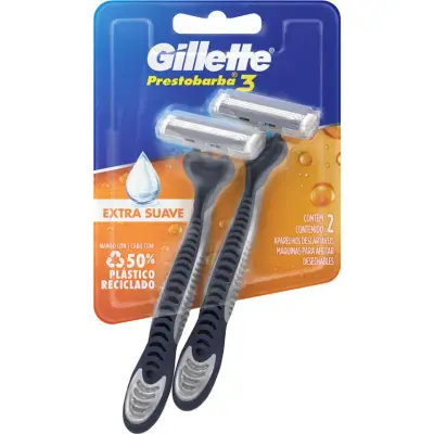 Máquina de Afeitar Prestobarba 3 Hojas Pack x 2
