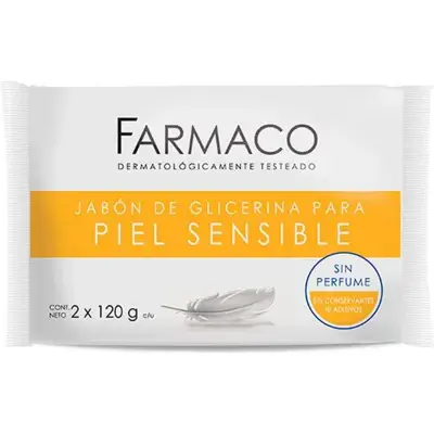 Jabón de Glicerina Neutro La Farmacó Pack x2 de 120 g