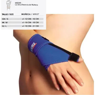Muñequera con Inmovilizador Body Care Izquierda Talle 2