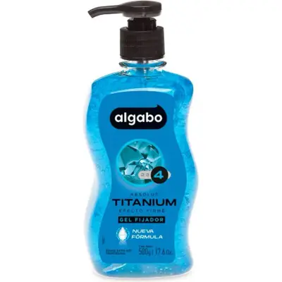 Gel Fijador Capilar Algabo Fijación Fuerte Azul 500 g