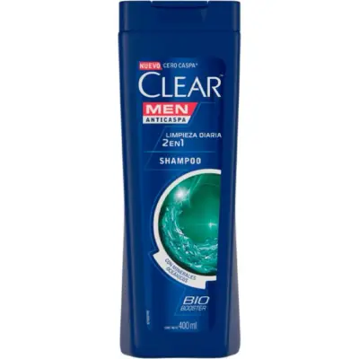 Shampoo Clear Men 2 en 1 Dual Effect 400 ml