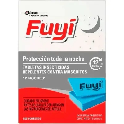 Repelente Fuyi Tabletas para Mosquitos x 12