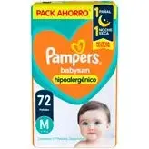 Pañales Pampers Baby-Dry Talle Mediano x 72
