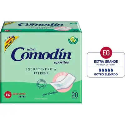 Apósitos para Incontinencia Comodín Extrema Talle XG x20