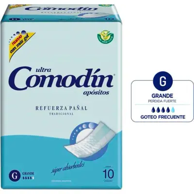 Apósito para Incontinencia Comodín Refuerzo Grande x10
