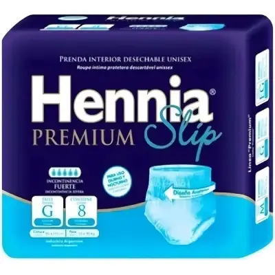 Pañal para Adulto Hennia Premium Slip Talle G x 8