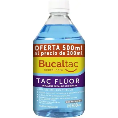 Enjuague Bucal Bucal Tac con Flúor 500 ml