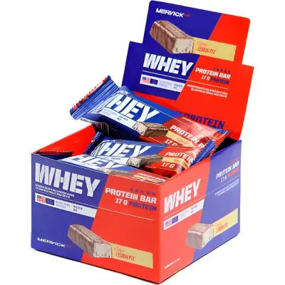 Barras de Proteína Mervick Whey Protein Bar Limón x12