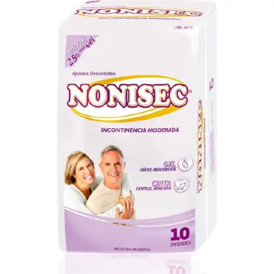 Apósitos para Incontinencia Nonisec Moderada x10