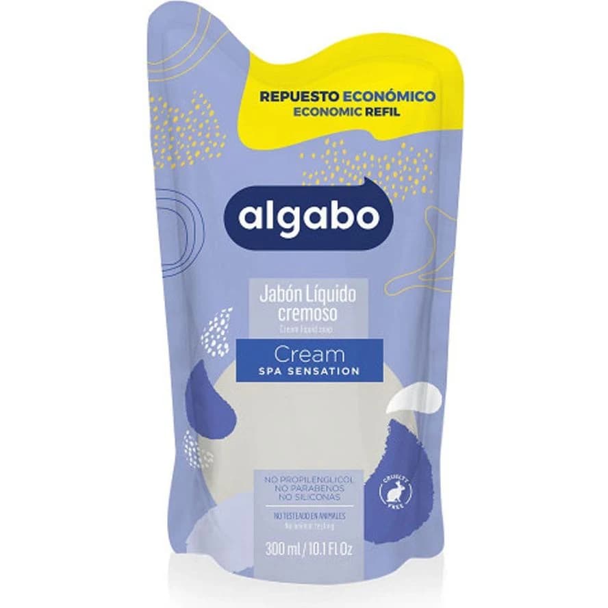 Jabón Líquido Cremoso Algabo Repuesto Doypack 300 ml