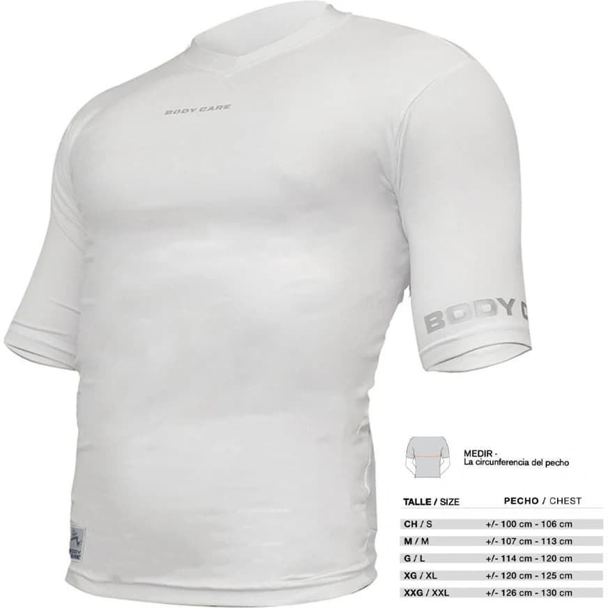 Remera Térmica Body Care Manga Corta Blanca Talle 2