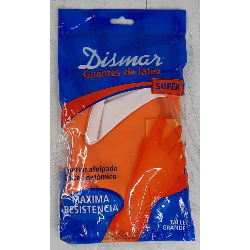 Guantes de Látex Domésticos Dismar Talle Grande