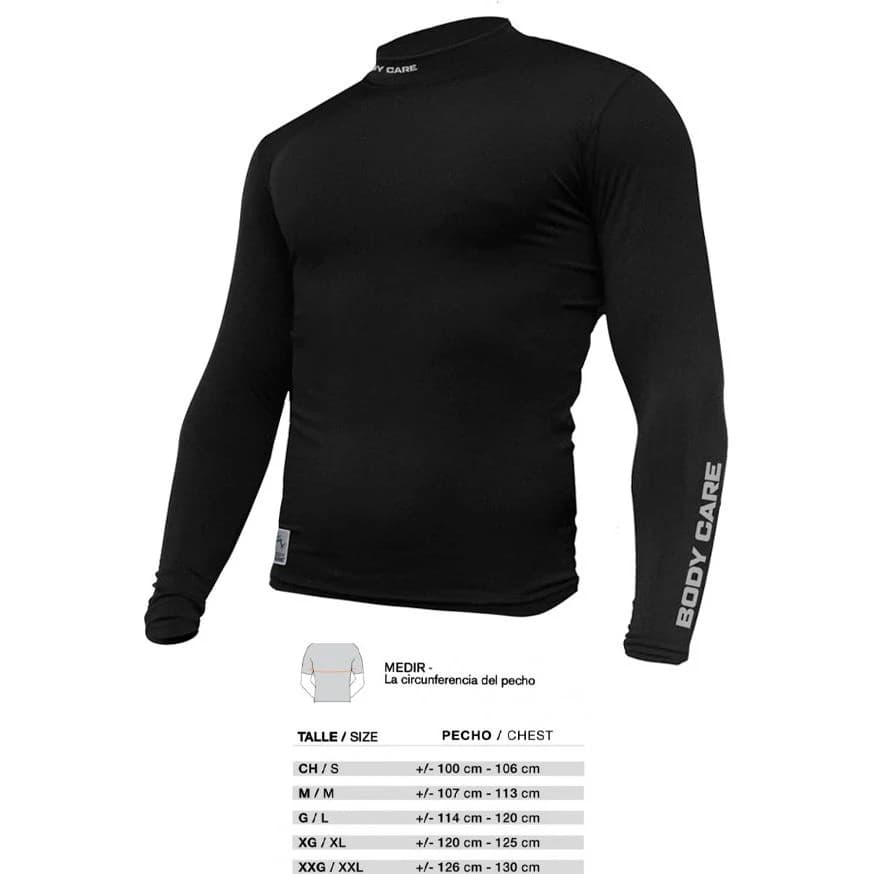 Remera Térmica Body Care con Lycra Negra Talle 4