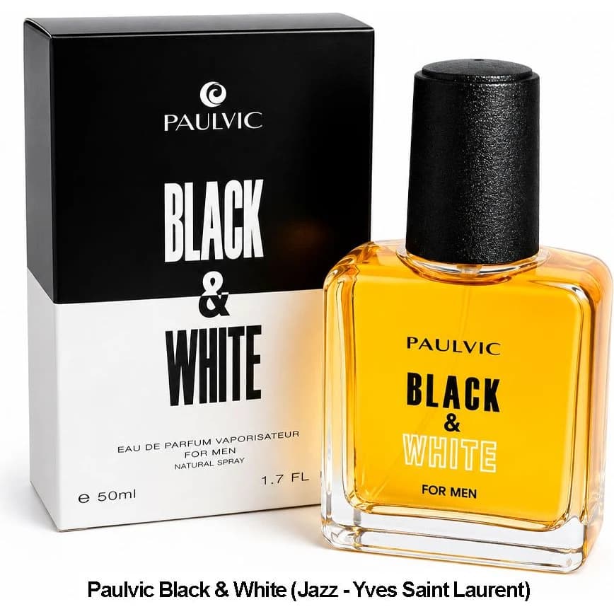 Perfume Paulvic Black & White Eau de Toilette Masculino 50 ml
