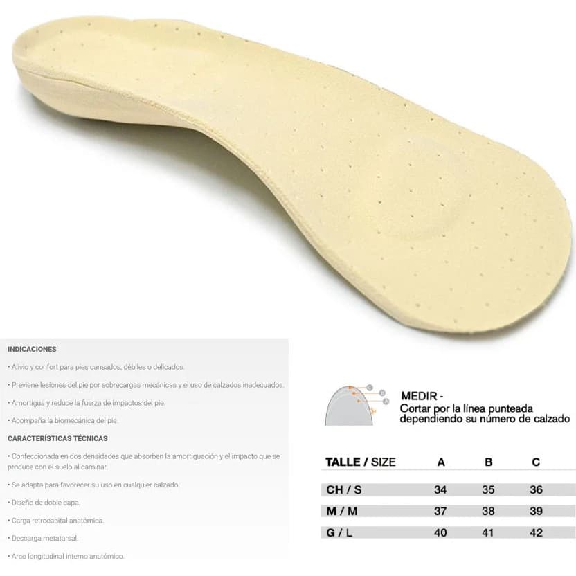Plantillas Body Care para Mujer Talle L