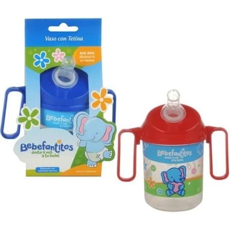 Vaso con Tetina de Silicona Bebefantitos