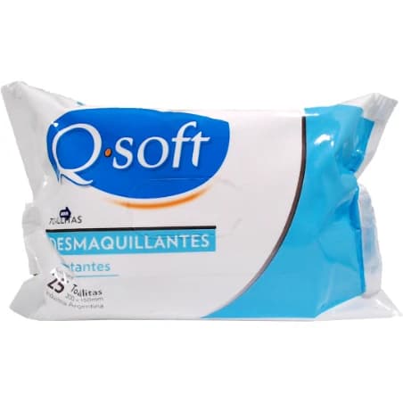 Toallitas Desmaquillantes Húmedas QSoft x 25