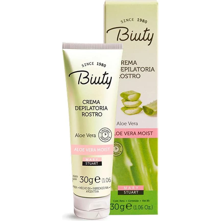 Crema Depilatoria Facial Biuty con Aloe Vera 30 g