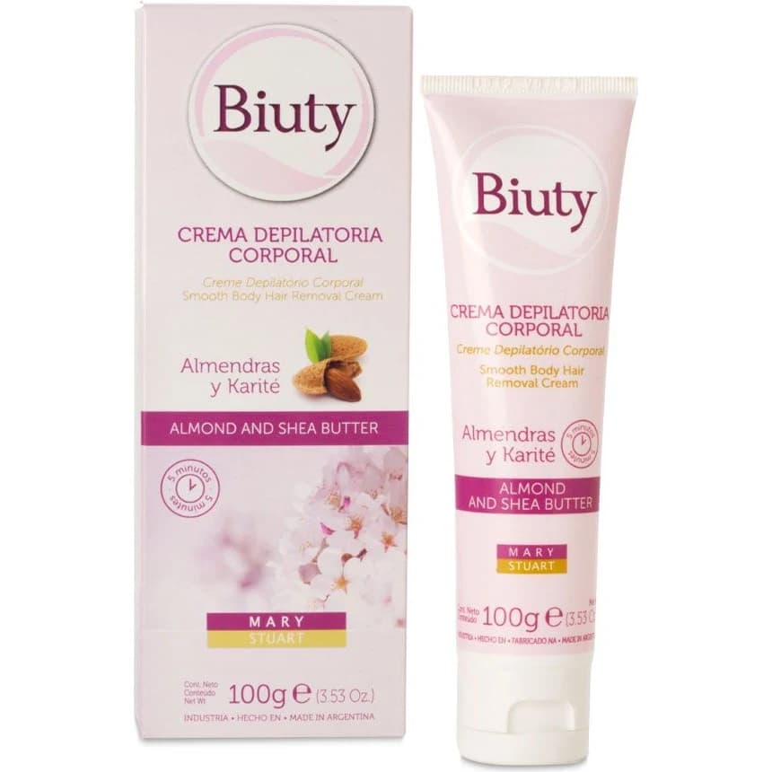 Crema Depilatoria Corporal Biuty Almendras y Karité 100 g