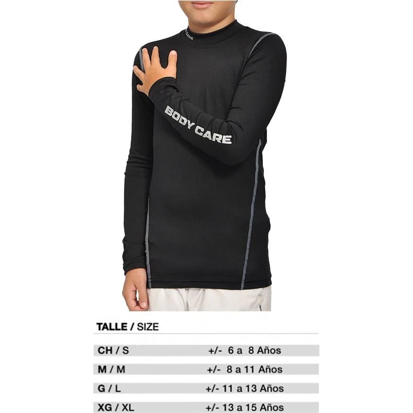 Remera Térmica Body Care Niño Negro Talle 4