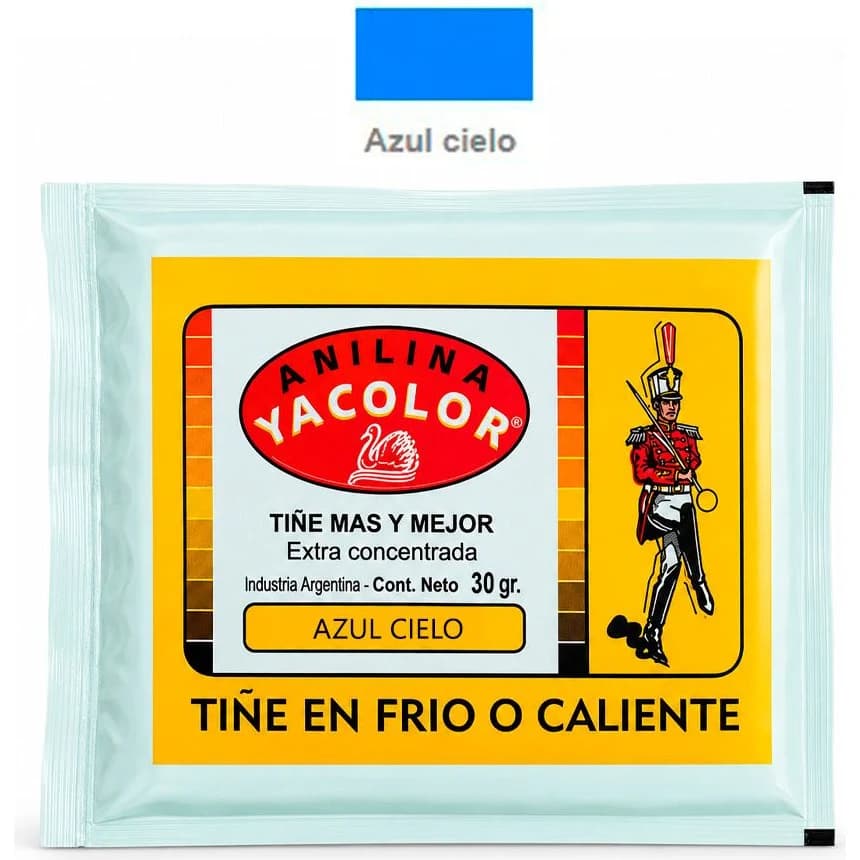 Anilina para Teñir Yacolor Azul Cielo