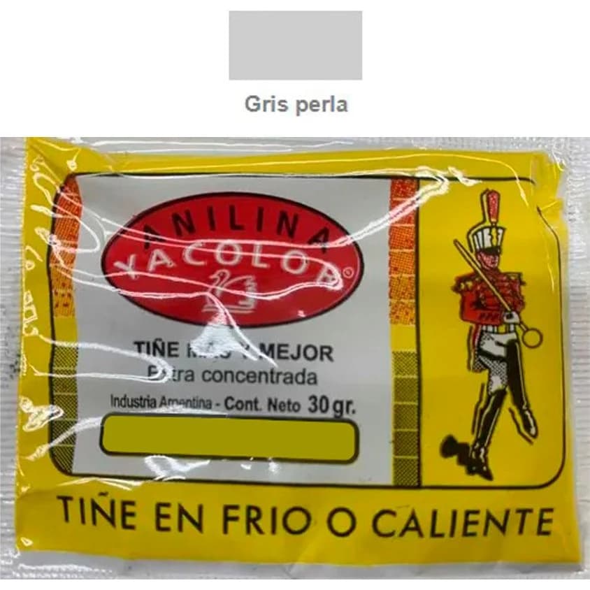 Anilina para Teñir Yacolor Gris Perla