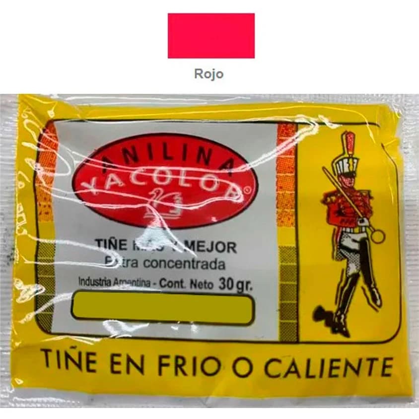 Anilina para Teñir Yacolor Rojo