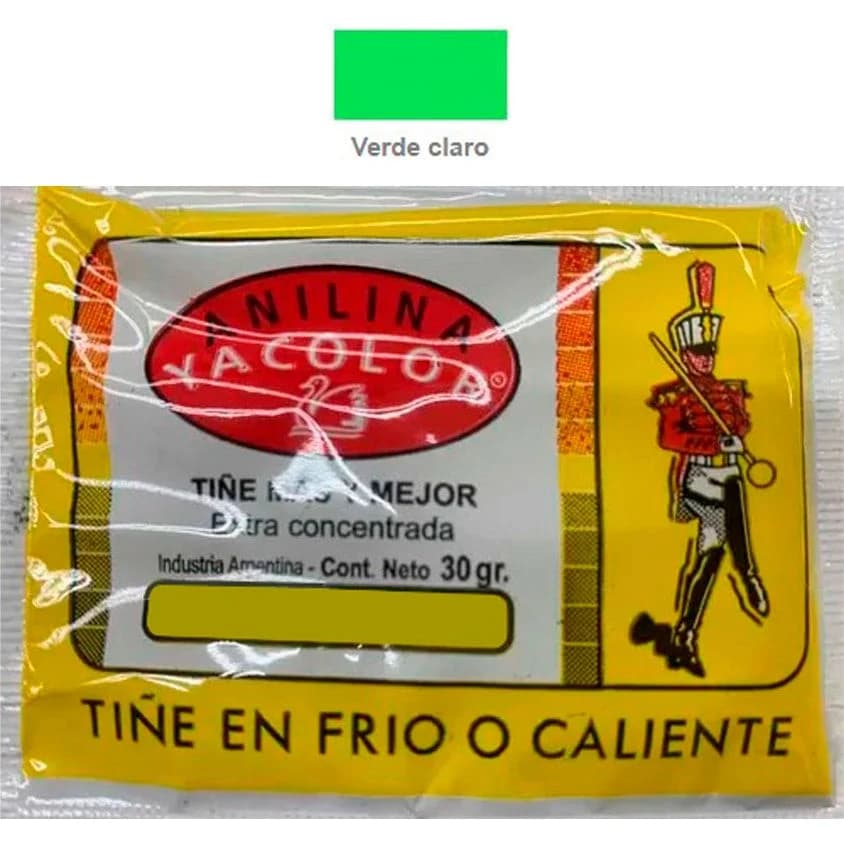 Anilina para Teñir Yacolor Verde Claro