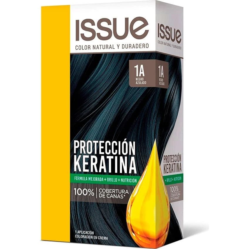 Tintura Capilar Issue Kit Keratina Tono 1.A Negro
