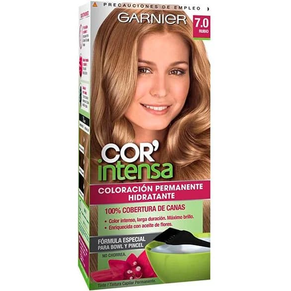 Tintura Capilar Garnier Color Intensa Tono 7.0 Rubio