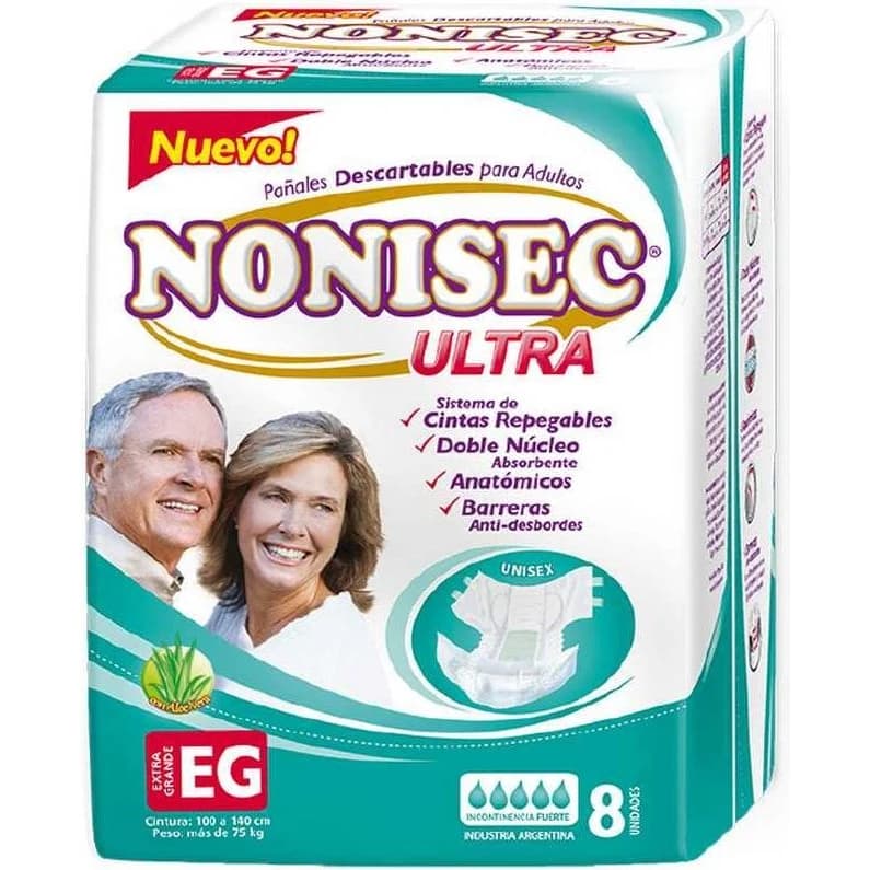 Pañal Noni-Sec Ultra Anatómico Talle XG x 8
