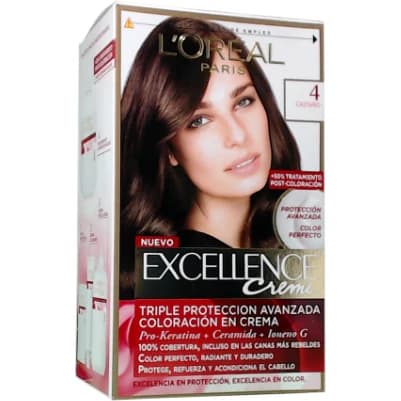 Tintura Capilar L'Oréal Excellence Crème Tono 4 Castaño