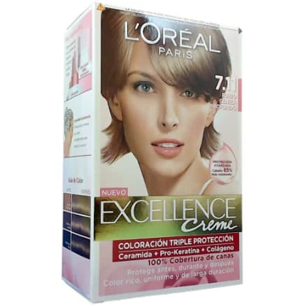 Tintura Capilar L'Oréal Excellence Crème Tono 7.11 Rubio Ceniza Profundo